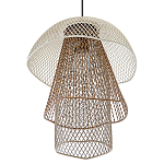 Подвесной светильник Beige Gold Mesh Tube Lampshade Hanging Lamp варинант исполнения - 3 | Loft Concept в Новосибирске