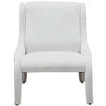 Дизайнерское кресло белое в мягкой велюровой обивке Granger Armchair White варинант исполнения - 2 | Loft Concept в Новосибирске