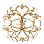 Люстра круглая в виде объёмного цветка Golden Flower Sphere варинант исполнения - 2 | Loft Concept в Новосибирске