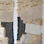 Триптих Геометрический гобелен бежевый Figurative Beige Wall Hangings варинант исполнения - 2 | Loft Concept в Новосибирске