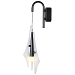 Бра черного цвета с плафоном из рельефного стекла Glass Pod варинант исполнения - 1 | Loft Concept в Новосибирске