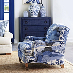 Кресло Trumann Club Chair Blue Landscape синий пейзаж варинант исполнения - 3 | Loft Concept в Новосибирске