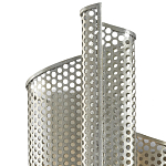 Бра серебряное изогнутой формы с перфорацией Perforation варинант исполнения - 1 | Loft Concept в Новосибирске