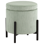 Светло-зеленый пуф на черных ножках SANJAY варинант исполнения - 1 | Loft Concept в Новосибирске