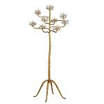 Торшер золотой в виде растения Golden Flower Glade варинант исполнения - 3 | Loft Concept в Новосибирске