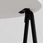 Стол приставной с 2-мя круглыми белыми столешницами ESSEL SIDE TABLE WHITE варинант исполнения - 2 | Loft Concept в Новосибирске