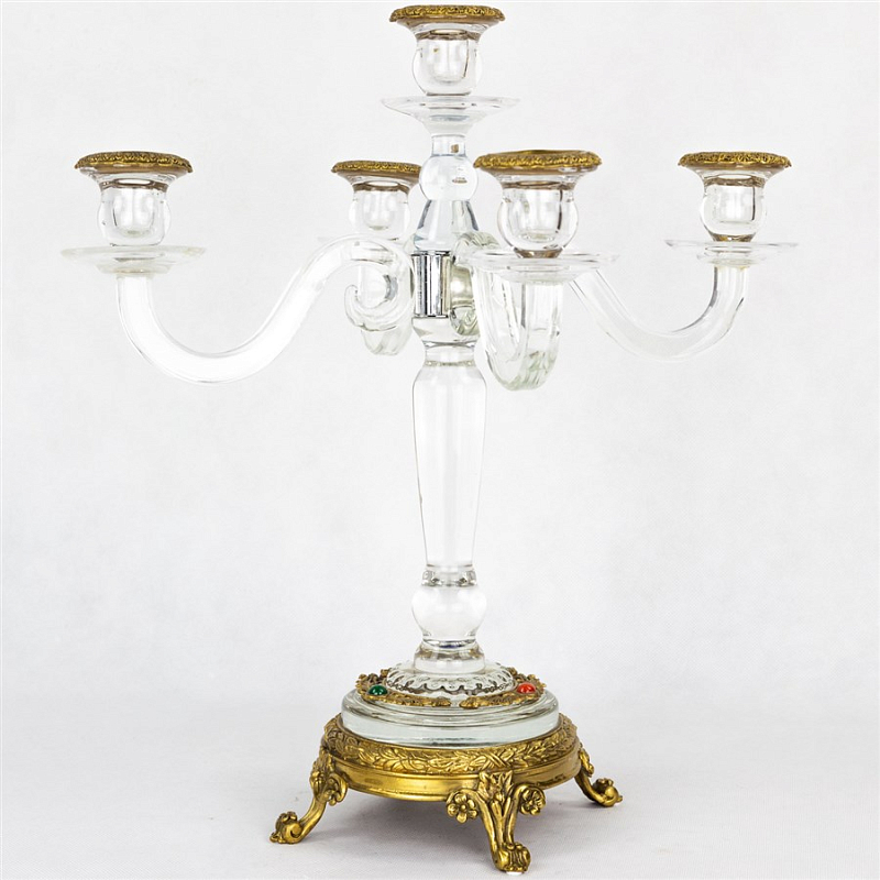 Подсвечник Transparent Candlestick Бронза Прозрачный (Transparent) в Новосибирске | Loft Concept 