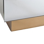 Столик журнальный зеркальный с золотым декором Gold Painted Mirror Table варинант исполнения - 3 | Loft Concept в Новосибирске