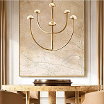 Люстрас 6-ю мраморными плафонами в форме купола Light Warm Light варинант исполнения - 3 | Loft Concept в Новосибирске