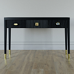 Дизайнерский Письменный стол Elsa Dreams Black с тремя ящиками варинант исполнения - 1 | Loft Concept в Новосибирске