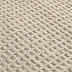 Плед из шерсти бежевого цвета с бахромой Waffle Comfort варинант исполнения - 2 | Loft Concept в Новосибирске