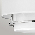 Потолочный светильник с двухслойным белым текстильным абажуром Hinkley варинант исполнения - 11 | Loft Concept в Новосибирске