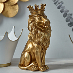 Статуэтка лев с детализированной гривой и изящной короной Lion Crown  варинант исполнения - 5 | Loft Concept в Новосибирске