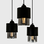 Каскадный светильник с 3-мя плафонами из дымчатого стекла Volta Flos Cascade Hanging Lamp варинант исполнения - 2 | Loft Concept в Новосибирске