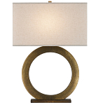 Настольная лампа с корпусом в форме кольца и прямоугольным абажуром French Ring варинант исполнения - 3 | Loft Concept в Новосибирске