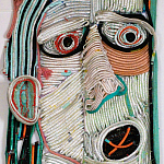 Арт-Объект плетеный из нитей большой портрет Joana Schneider  варинант исполнения - 2 | Loft Concept в Новосибирске