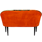 Диван двухместный из натурального бука оранжевый с цветным принтом Impressionism in Art варинант исполнения - 2 | Loft Concept в Новосибирске