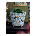 Кашпо из голубого фарфора с бронзовыми элементами Blue Garden варинант исполнения - 5 | Loft Concept в Новосибирске