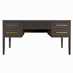 Большой Рабочий стол Primo с 5 выдвижными ящиками Темный орех варинант исполнения - 7 | Loft Concept в Новосибирске