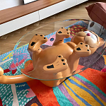 Дизайнерский журнальный стол с основанием в виде кота Bivan варинант исполнения - 2 | Loft Concept в Новосибирске