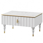Стол журнальный белый с ящиком Expanses of Beauty варинант исполнения - 1 | Loft Concept в Новосибирске