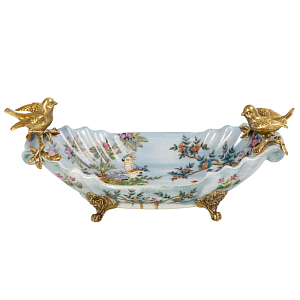 Овальное фарфоровое блюдо Blue Garden