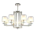 Люстра с 8-ю цилиндрическими плафонами из стекла Laurent варинант исполнения - 6 | Loft Concept в Новосибирске