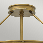 Потолочный светильник цвета латунь с плоским круглым плафоном Hinkley варинант исполнения - 3 | Loft Concept в Новосибирске