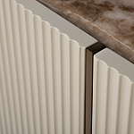 Тумба под телевизор серая с мраморной столешницей Uniqueness Marble варинант исполнения - 3 | Loft Concept в Новосибирске