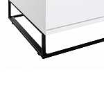 Стеллаж книжный белый с 3-мя открытыми полками и дверкой Strict Lines варинант исполнения - 5 | Loft Concept в Новосибирске