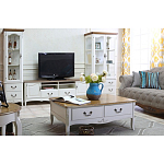 Узкая стеклянная витрина с двумя ящиками Montmartre Provence Showcase варинант исполнения - 3 | Loft Concept в Новосибирске