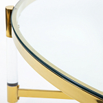 Кофейный столик со столешницей из стекла Crossy варинант исполнения - 5 | Loft Concept в Новосибирске