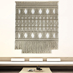 Панно на стену плетеное Макраме бежевый цвет  варинант исполнения - 11 | Loft Concept в Новосибирске