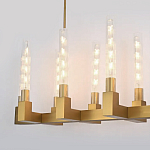 Люстра CANELLE Linear Chandelier 12 Modern Brass варинант исполнения - 1 | Loft Concept в Новосибирске