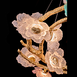 Люстра круглая на золотом каркасе с цветочным декором Miscellaneous herbs варинант исполнения - 5 | Loft Concept в Новосибирске