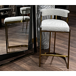 Стул барный букле бежевый с каркасом цвета матовое золото Tactility варинант исполнения - 6 | Loft Concept в Новосибирске