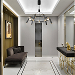 Люстра круглая с 9-ю цилиндрическими плафонами на магнитном креплении Bronze Concert варинант исполнения - 6 | Loft Concept в Новосибирске