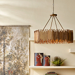 Люстра с абажуром из ротанга Wicker Furniture варинант исполнения - 4 | Loft Concept в Новосибирске