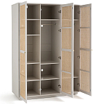 Шкаф с тремя дверцами из плетеного ротанга Tomio Wicker Furniture варинант исполнения - 3 | Loft Concept в Новосибирске