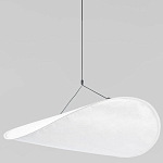 Подвесной светильник с белым тканевым плафоном в форме облака Crystal Cloud Junction варинант исполнения - 1 | Loft Concept в Новосибирске