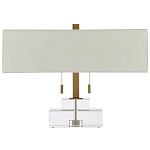 Настольная лампа прямоугольная на прозрачном основании Charm and Luxury варинант исполнения - 4 | Loft Concept в Новосибирске