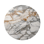 Столик журнальный с круглой мраморной столешницей на трех опорах Marble Stone Drawing варинант исполнения - 2 | Loft Concept в Новосибирске