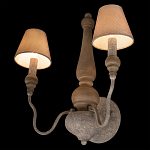 Бра с двумя конусовидными тканевыми абажурами Neighborhood варинант исполнения - 4 | Loft Concept в Новосибирске