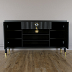 Комод-буфет Elsa Dreams Black с открытыми полками   варинант исполнения - 3 | Loft Concept в Новосибирске