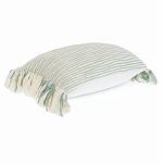 Чехол на подушку мятного цвета с бахромой и объемным узором Ethnic mix варинант исполнения - 1 | Loft Concept в Новосибирске