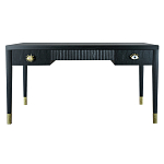 Письменный стол Elsa Dreams Black Шпон дерево с двумя ящиками варинант исполнения - 5 | Loft Concept в Новосибирске