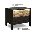 Тумба 2 ящика с подсветкой на рельефном фасаде Warm Industrial варинант исполнения - 10 | Loft Concept в Новосибирске