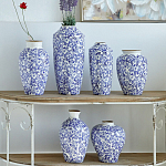 Ваза с синим цветочным узором Blue & White Ornament  варинант исполнения - 3 | Loft Concept в Новосибирске