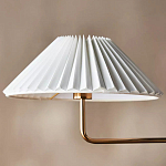 Люстра линейная с 2-мя белыми плиссированными тканевыми абажурами Combination варинант исполнения - 3 | Loft Concept в Новосибирске