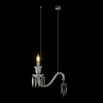 Подвесной светильник стеклянный в виде канделябра Curved Glass Chandelier варинант исполнения - 2 | Loft Concept в Новосибирске